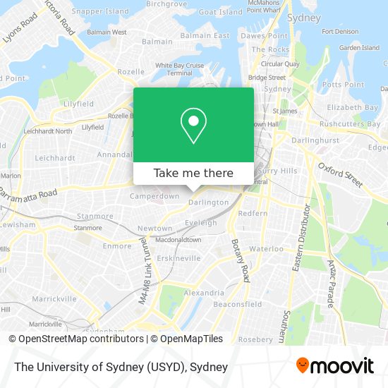 The University of Sydney (USYD) map