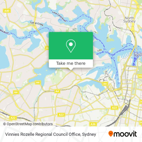 Vinnies Rozelle Regional Council Office map