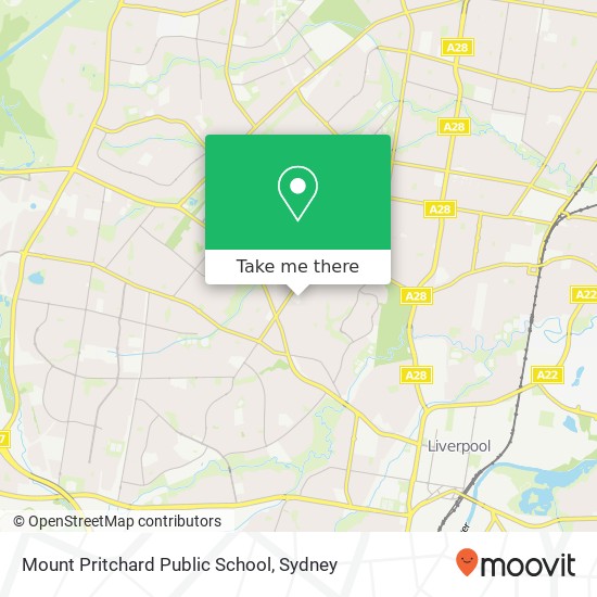 Mapa Mount Pritchard Public School