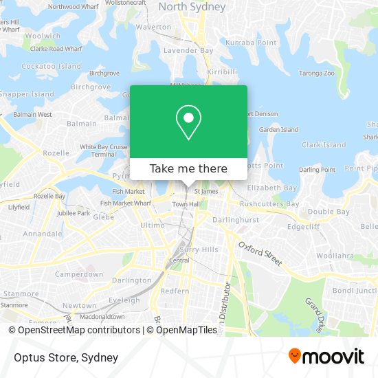 Mapa Optus Store