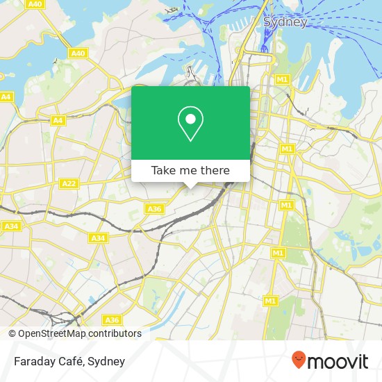 Faraday Café map