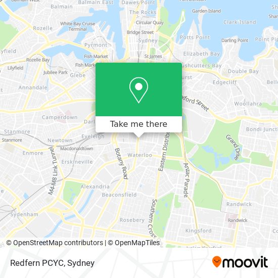 Redfern PCYC map