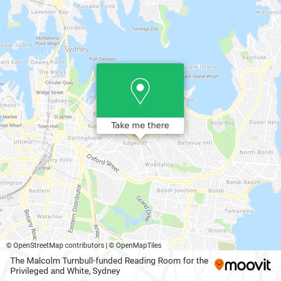 The Malcolm Turnbull-funded Reading Room for the Privileged and White map