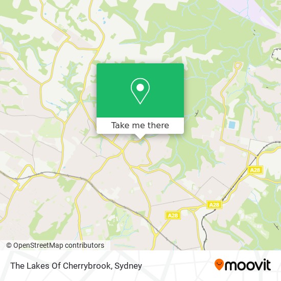 The Lakes Of Cherrybrook map