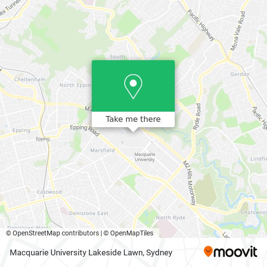 Macquarie University Lakeside Lawn map