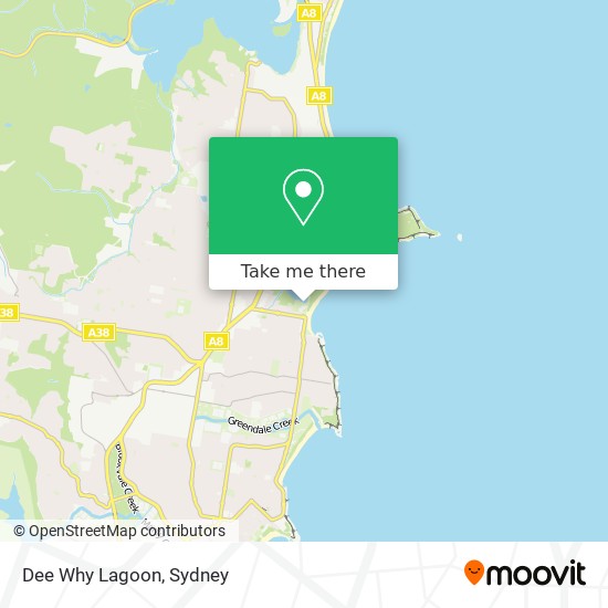 Mapa Dee Why Lagoon