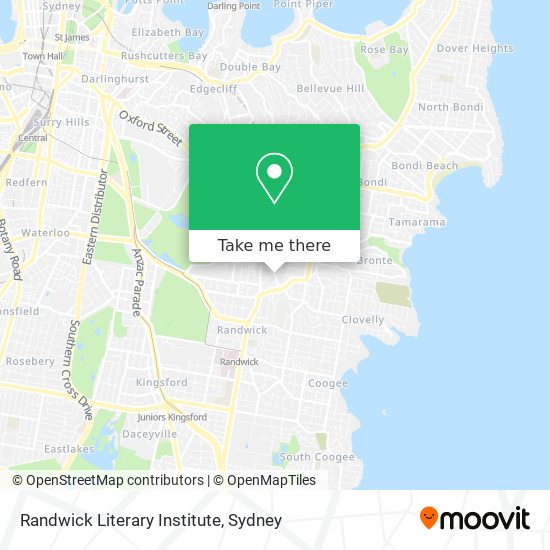 Mapa Randwick Literary Institute