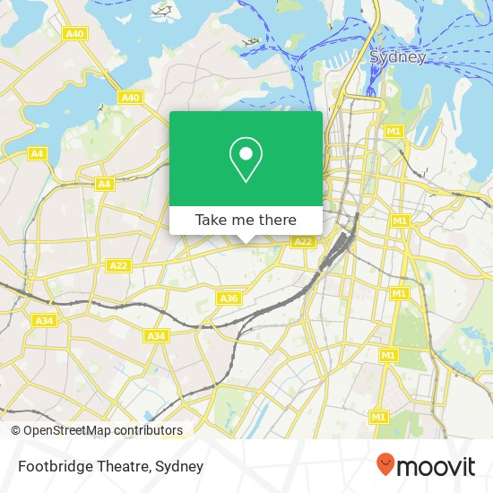 Mapa Footbridge Theatre