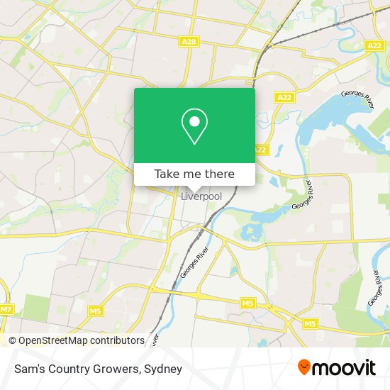 Sam's Country Growers map