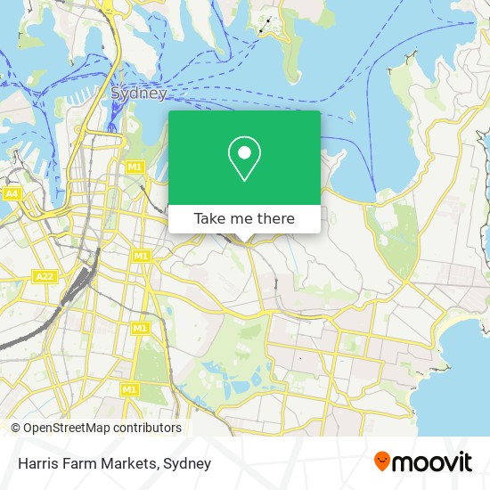 Harris Farm Markets map