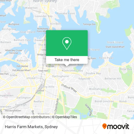 Harris Farm Markets map