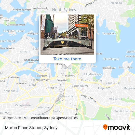 Martin Place Station map