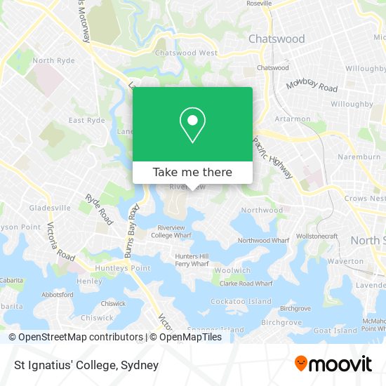 St Ignatius' College map