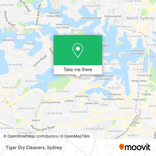 Mapa Tiger Dry Cleaners