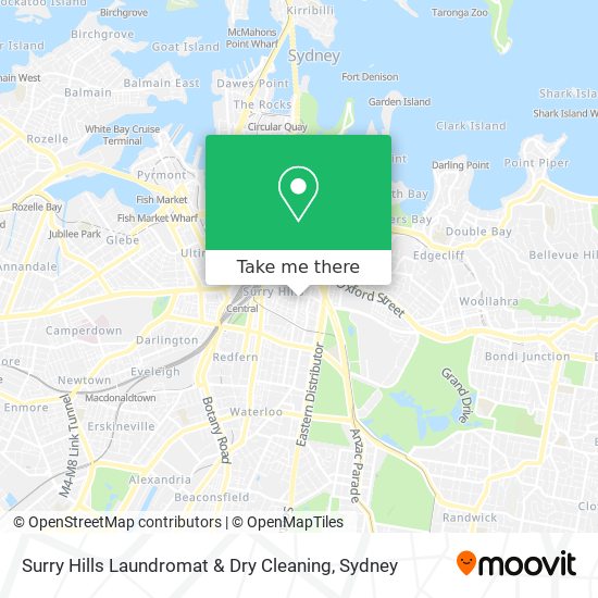 Mapa Surry Hills Laundromat & Dry Cleaning