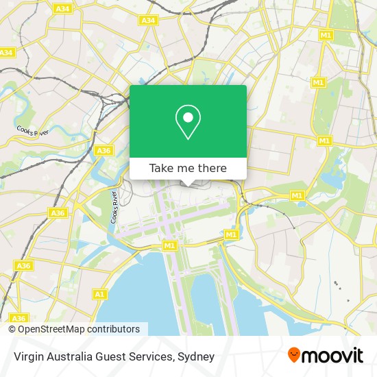 Mapa Virgin Australia Guest Services