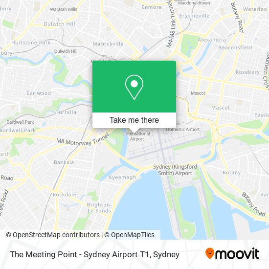 The Meeting Point - Sydney Airport T1 map