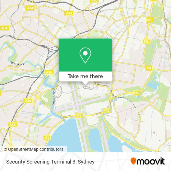 Security Screening Terminal 3 map