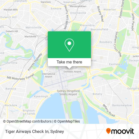 Tiger Airways Check In map