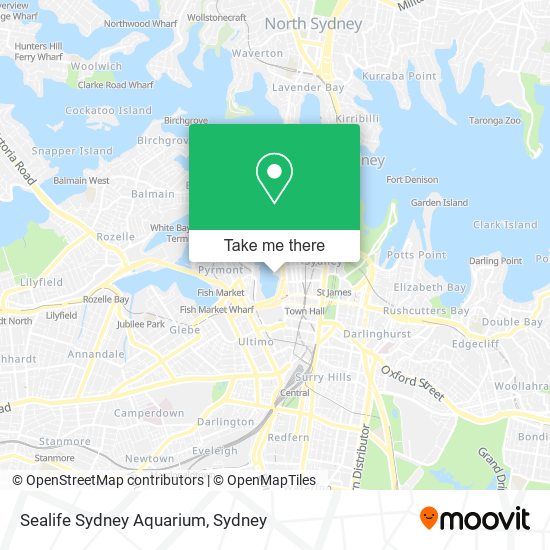 Sealife Sydney Aquarium map