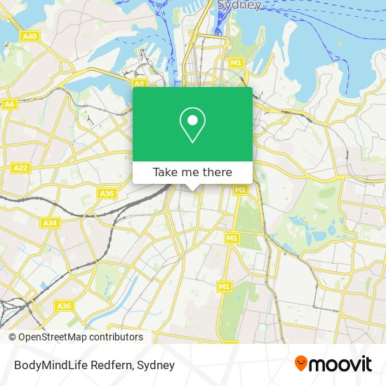 BodyMindLife Redfern map