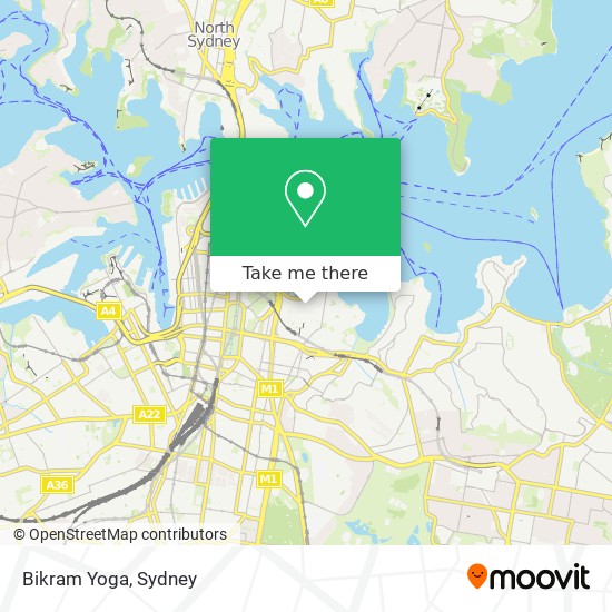 Bikram Yoga map