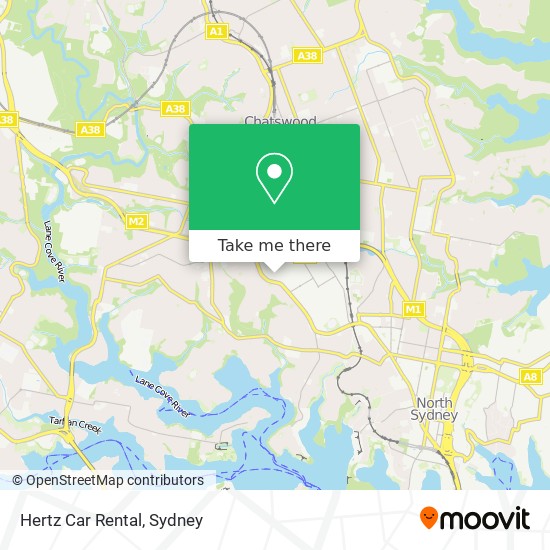 Hertz Car Rental map