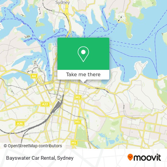 Bayswater Car Rental map