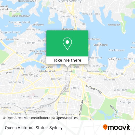Queen Victoria's Statue map