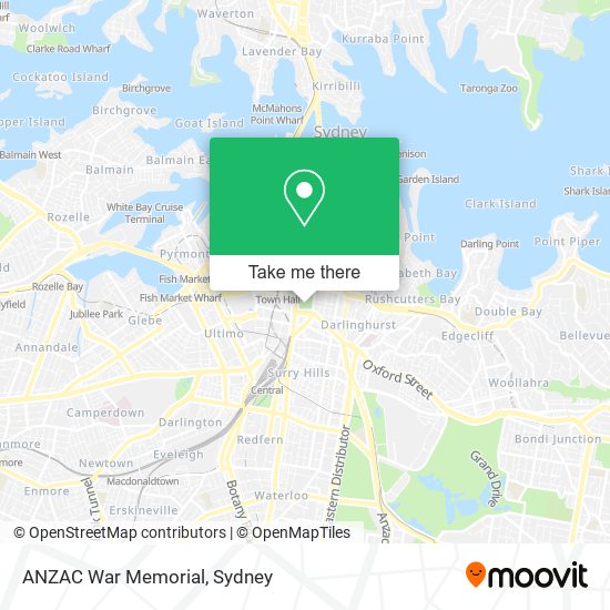 ANZAC War Memorial map