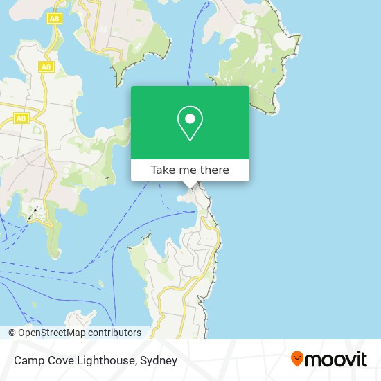 Camp Cove Lighthouse map