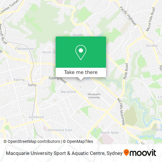 Mapa Macquarie University Sport & Aquatic Centre