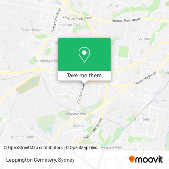 Leppington Cemetery map