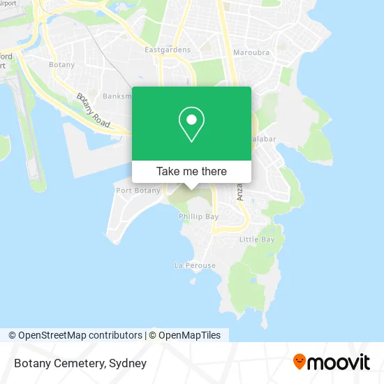 Botany Cemetery map