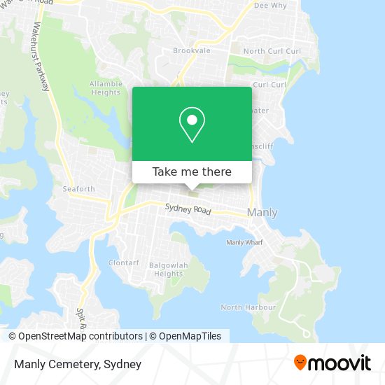 Manly Cemetery map