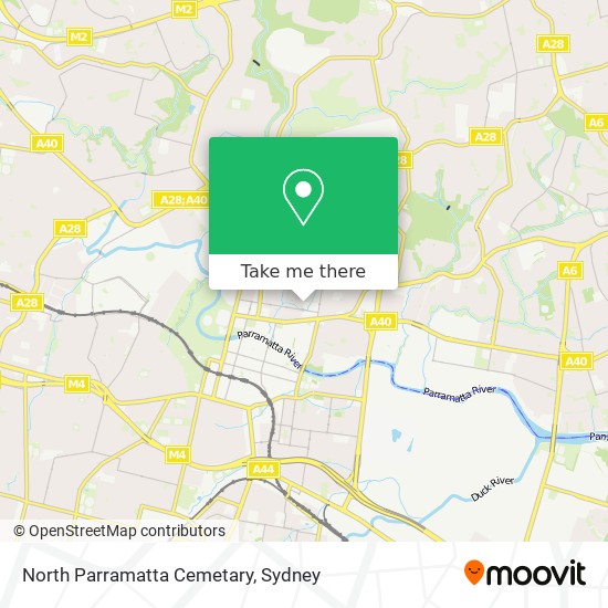 North Parramatta Cemetary map