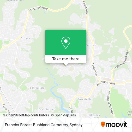 Frenchs Forest Bushland Cemetery map