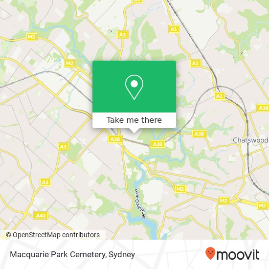 Macquarie Park Cemetery map