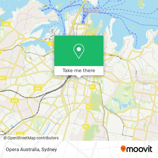 Mapa Opera Australia