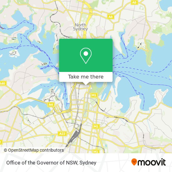 Office of the Governor of NSW map