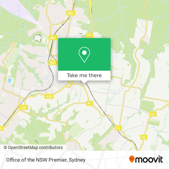 Mapa Office of the NSW Premier