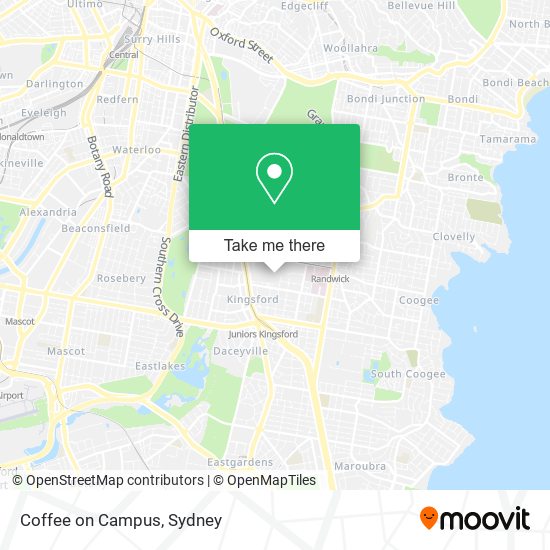 Coffee on Campus map