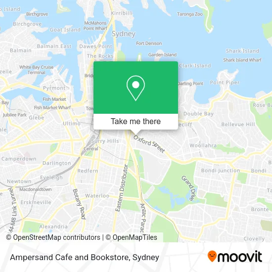 Ampersand Cafe and Bookstore map