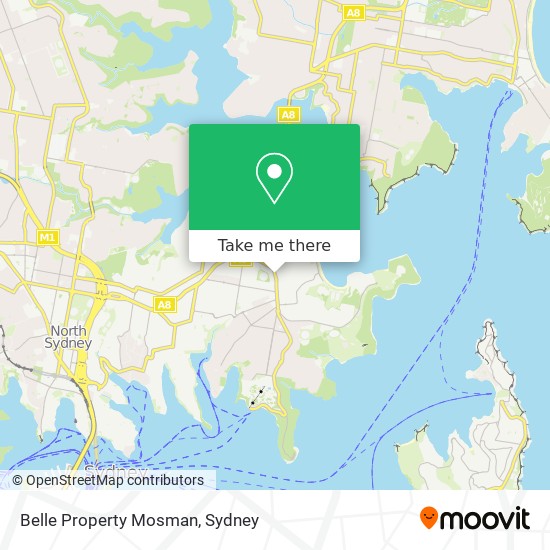 Belle Property Mosman map