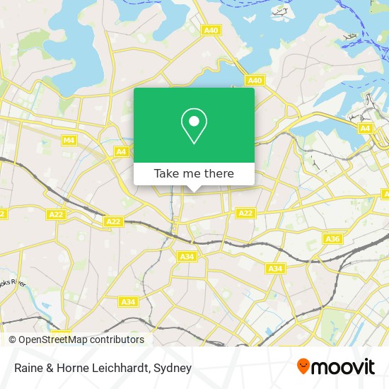 Mapa Raine & Horne Leichhardt