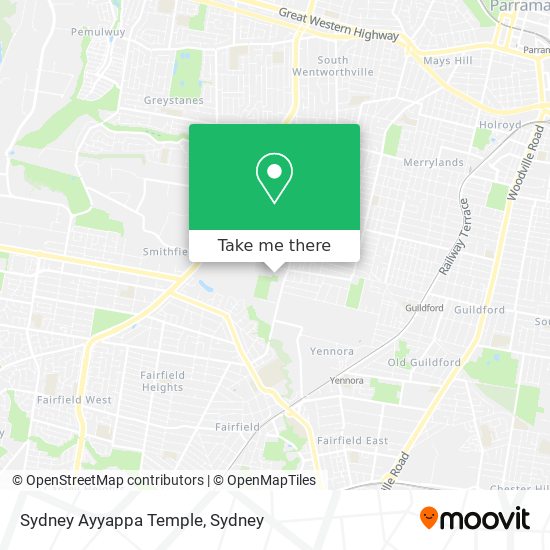 Sydney Ayyappa Temple map
