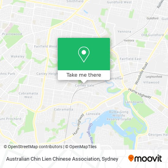 Australian Chin Lien Chinese Association map