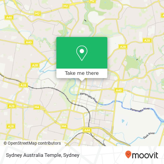Sydney Australia Temple map