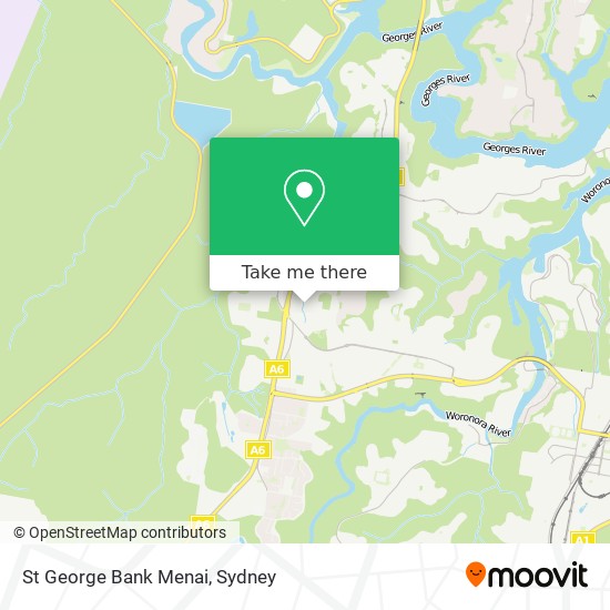 St George Bank Menai map