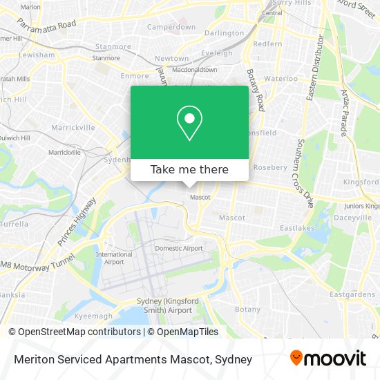 Meriton Serviced Apartments Mascot map